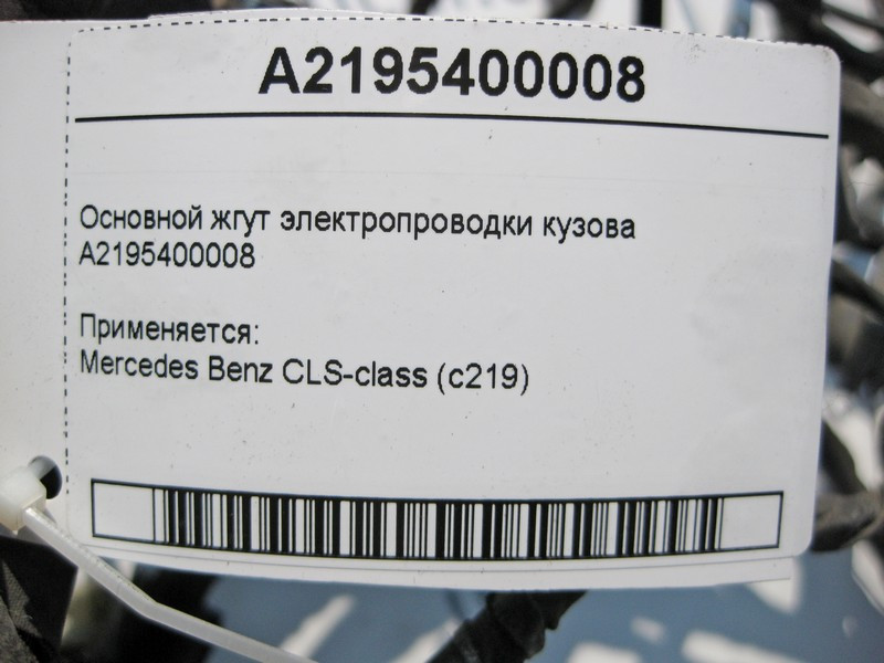 Mercedes-Benz  A2195400008 Основний джгут електропроводки кузова CLS C219 Одеса - фото 2