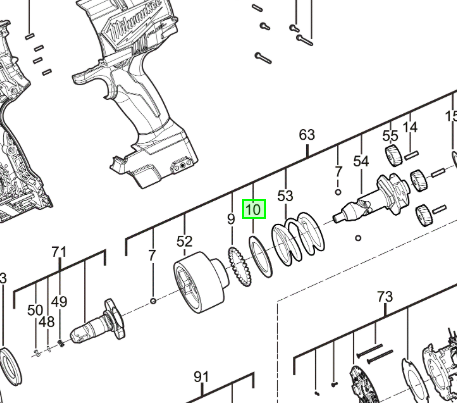 Шайба редуктора гайкокрута M18FHIWP12 MILWAUKEE Одесса