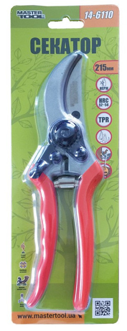 MASTERTOOL Секатор садовий MASTERTOOL 215 мм з алюмінієвими ручками з накладками змінне лезо SS Коломия - фото 2
