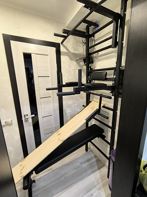 Профілактор дошка для спини хребта тренажер шведська стінка оздоровча ЛФК турнік бруси лава Кам'янське - фото 1