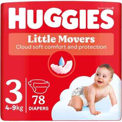 Підгузки Huggies Little Movers 3 (5-9 кг) Mega 78 шт (5029053548760) Вінниця
