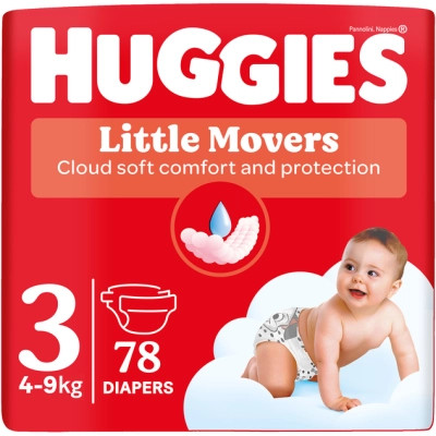 Підгузки Huggies Little Movers 3 (5-9 кг) Mega 78 шт (5029053548760) Вінниця - фото 1