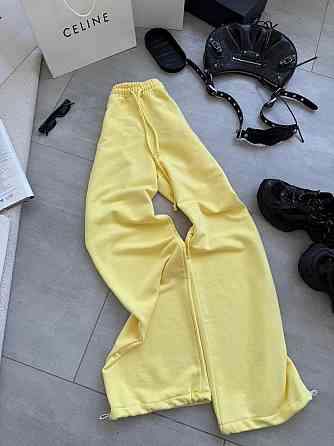 Женские базовые брюки - джоггеры турецкая петля пенье Банановый Одесса