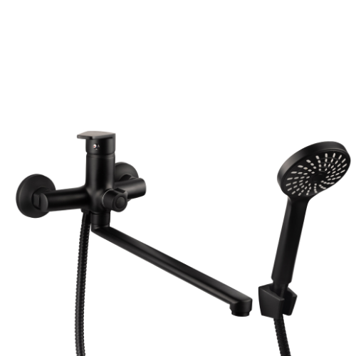 Змішувач S37 d35мм для ванної гусак прямий 350мм дивертор вбудований картрідж (B) Aquatica Житомир