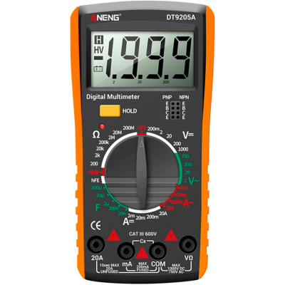 Цифровой мультиметр ANENG DT9205A, V, A, R, C, T, функція hFE (DT9205A) Винница - изображение 1