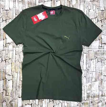 Мужская однотонная трикотажная футболка Puma Киев