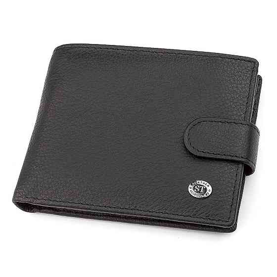 Мужской кошелек ST Leather 18328 (ST137) итальянская кожа Черный Киев