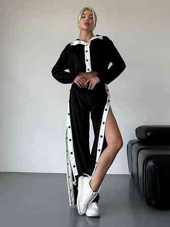 Жіночий стильний прогулянковий костюм-двійка плюш-велюр 46/48 Одеса