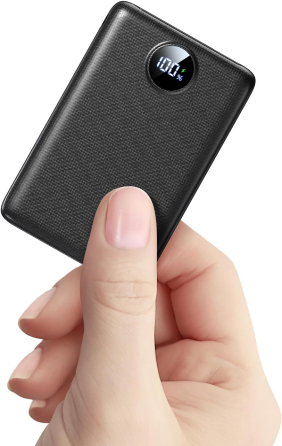 Повербанк LKOY 10000 мАг, 22,5 Вт, швидка зарядка PD 3.0/QC 3.0, 3 порти USB-A/USB-C, LED-дисплей, чорний Київ
