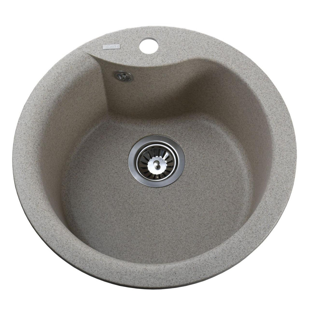 Гранітна мийка Globus Lux ORTA мигдаль 485 мм-А0008 Київ - фото 1