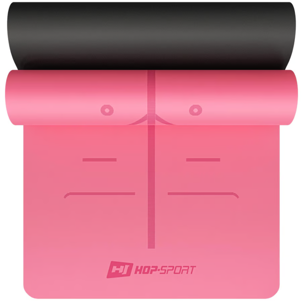 Йога-мат Hop-Sport PU 0,5см 183 x 68см HS-P005GM рожевий Київ - фото 1