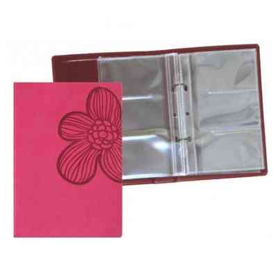 Визитница Optima на 90 визиток Vivella Цветок, розовый (O36024-09) Винница