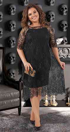 Гипюровое платье с асимметричным низом  большого размера (54) Киев