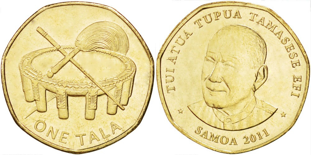 Самоа 1 тала 2011 г. UNC Алюминиевая бронза Полтава - изображение 1