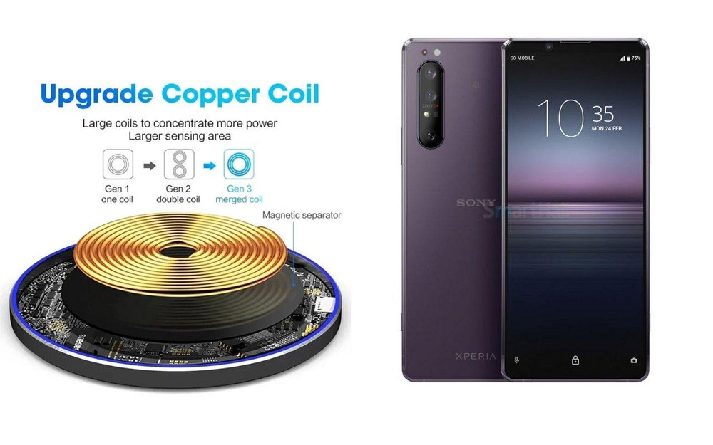 Бездротовий зарядний пристрій Copper до 30W для OnePlus 8 Pro, USB-C, LED Київ - фото 2