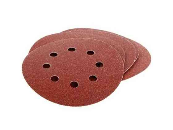 Круг шлифовальный (5 шт; 125 мм; 8 отверстий; P60; липучка) Sturm 9010-H125-060 (читать описание) Ровно