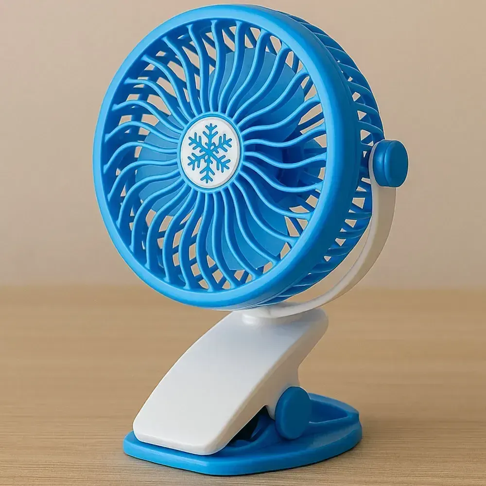 Аккумуляторный мини-вентилятор с прищепкой, USB, LY-582 / Настольный вентилятор / Вентилятор на стол Коломыя - изображение 1