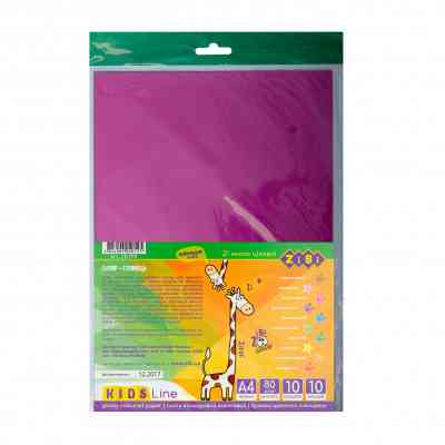 Кольоровий папір ZiBi А4, глянцева 10 листів/10 кольорів (ZB.1911) Вінниця