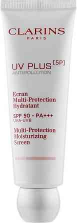 Зволожувальний захисний флюїд-екран для обличчя Clarins UV Plus [5P] Anti-Pollution SPF 50 Rose Слов'янськ
