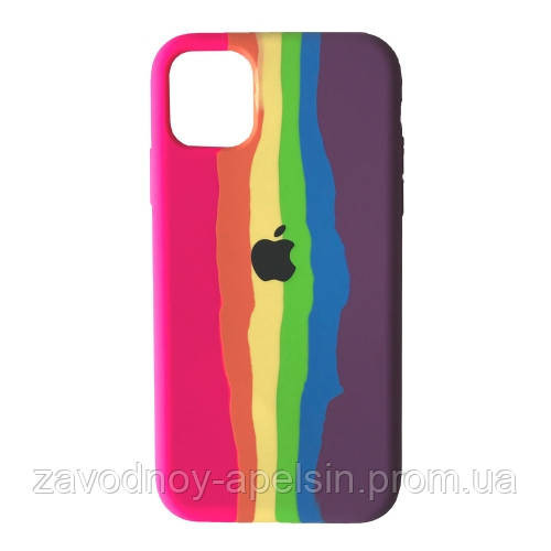 IPhone 11 pro Чехол Радуга Silicone Case (rainbow) Одесса - изображение 1