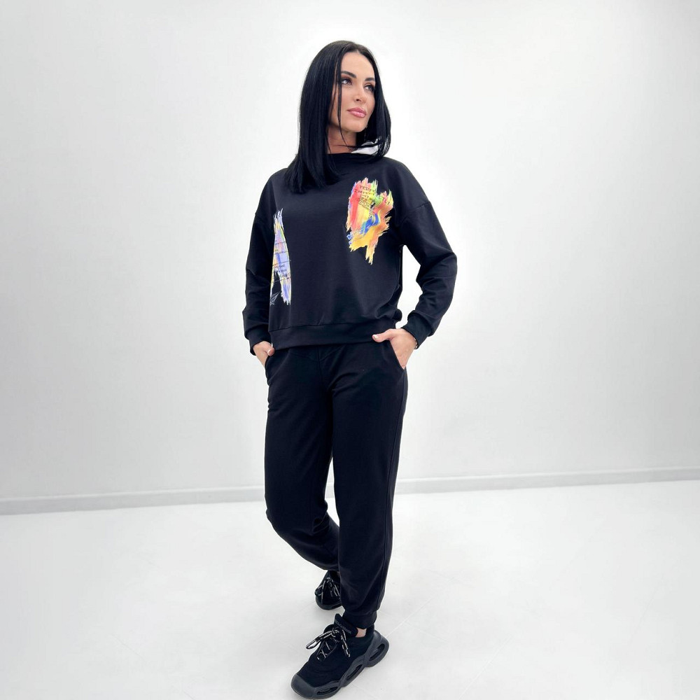 Жіночий костюм-двійка з капюшоном "Rainbow"| Батал | Розпродаж моделі Київ - фото 9