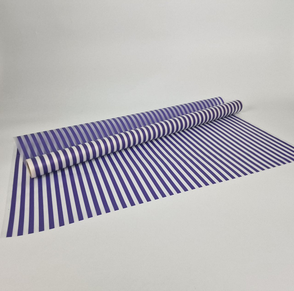 Рулон 10 м тонований матовий з рис. "Смужки" (7) плівка для квітів (h680) No 2 ФІОЛТИВИЙ (1 шт.) Харків - фото 1