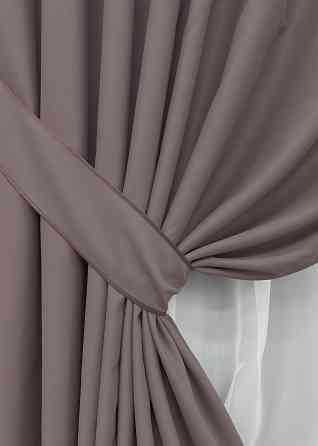 Комплект готових штор VR-Textil Блекаут Midnight № 1233ш Бурий 200х290 см 2 шт (32-298) Київ