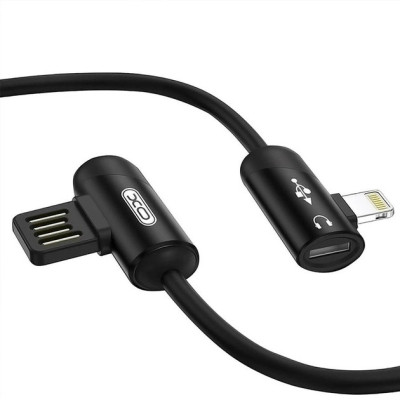 Дата кабель NB38 USB - Lightning + Lightning Audio 1.0m 2.4А Black XoKo (XO-NB38) Вінниця - фото 3