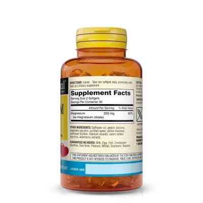 Мінерали Mason Natural Магній цитрат, 250 мг, Magnesium Citrate, 60 гелевих капсул (MAV18615) Вінниця