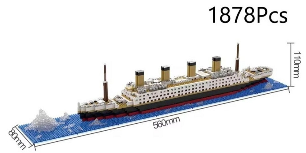 Титанік конструктор корабель 1878 деталей міні Лего. Київ - фото 3
