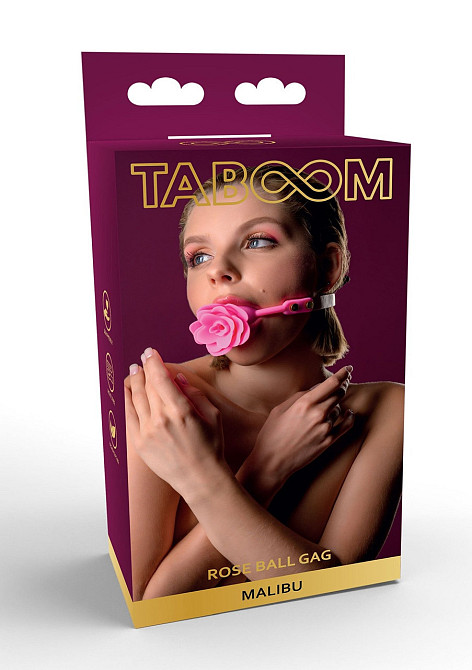 Кляп силиконовый Розочка Taboom Rose Ball Gag, розовый Sex Aura Киев - изображение 8