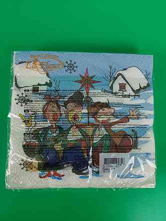 Новорічна серветка (ЗЗХЗЗ, 16 шт.) La Fleur "Різні гості" (1 пачка) Харків