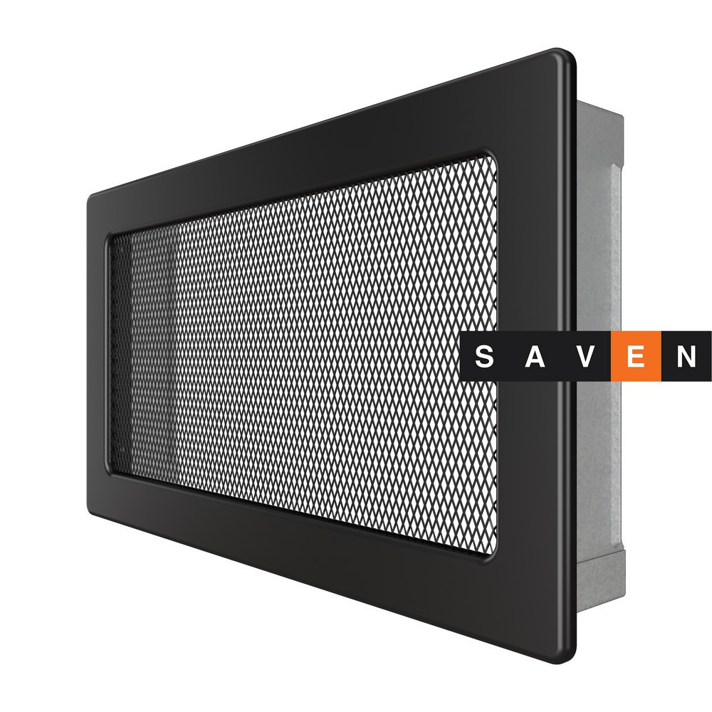Вентиляційна решітка для каміна SAVEN 17х30 чорна Львів - фото 2