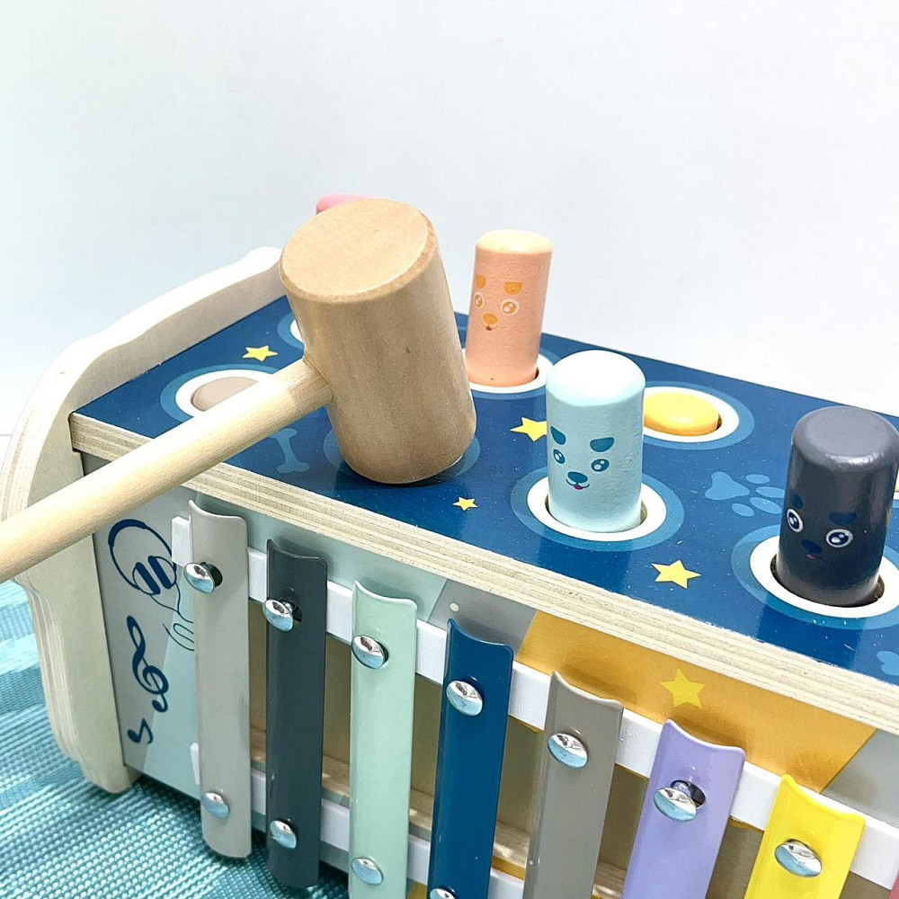 Дерев'яна логічна гра Собачка ксилофон стукачка лабіринт молоточок (MD 2415) Чернигов - изображение 6