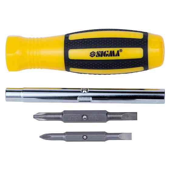 Sigma Отвертка с двухсторонними битами 4в1 + адаптер CrV SIGMA (4001801) Коломыя