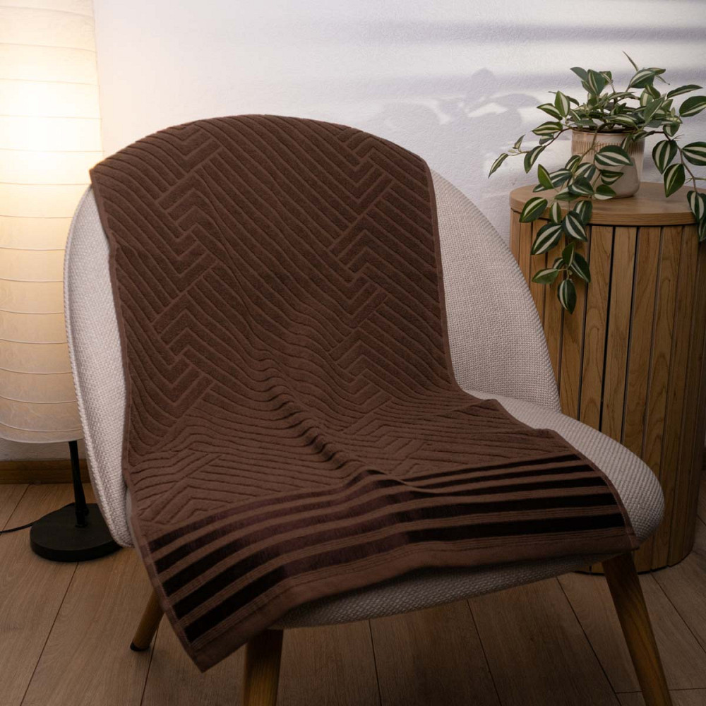 Набор махровых полотенец SOFT 3шт GM Textile 50х90см, 50х90см, 70х140см 500г/м2 (Коричневый) Сумы - изображение 2