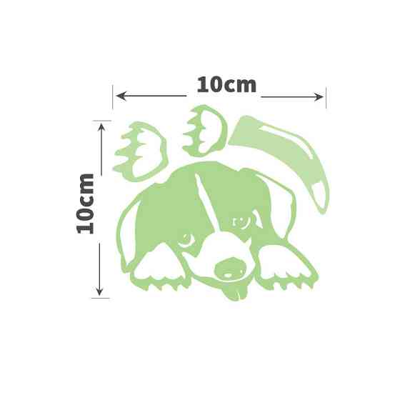 Люмінесцентна наклейка Собака 10 на 10 см салатовий Київ