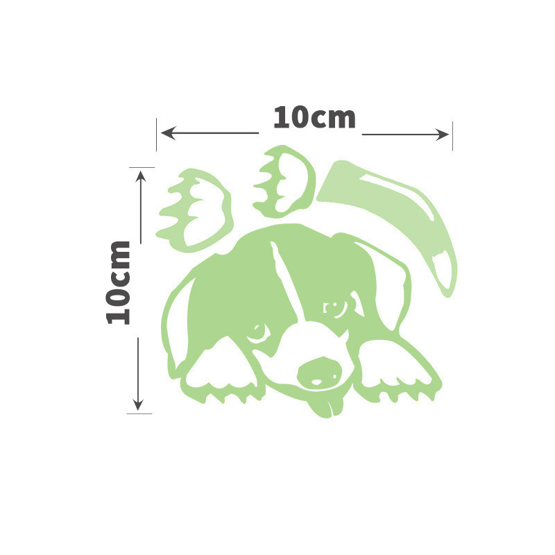 Люминесцентная наклейка Собака 10 на 10 см салатовый Киев - изображение 2