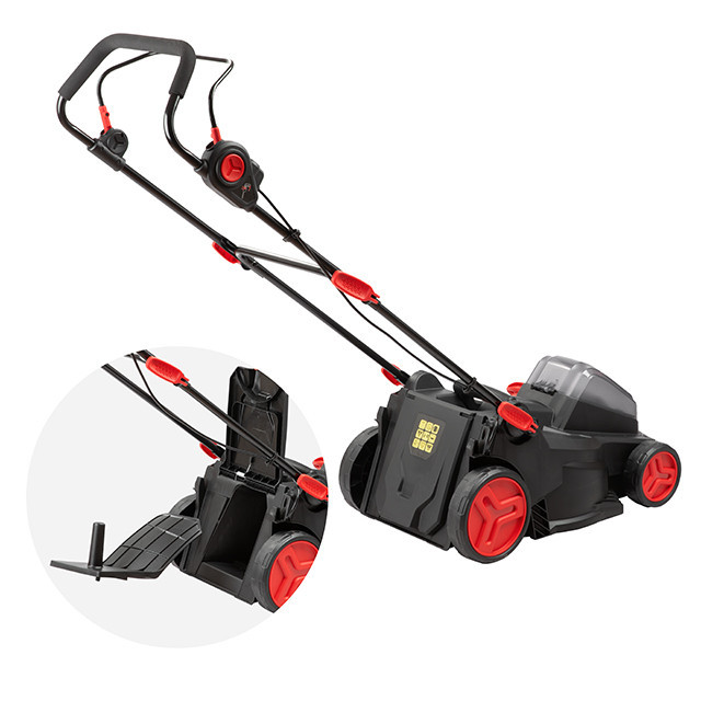 Газонокосилка INTERTOOL WT-9216 40В, 3500 об/мин, ширина захвата 370 мм, высота среза 25-75 мм, контейнер 40 л - кошение без забот Львов - изображение 2