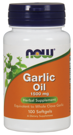 Чесночное масло, Garlic Oil, Now Food, 1500 мг, 100 капсул Луцк