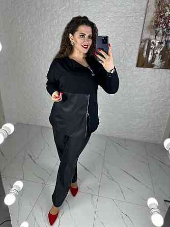 Повсякденний костюм з блискавками "Skylar" оптом | Батал | Розпродаж моделі Київ