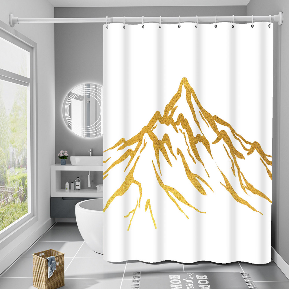 Шторка для ванны из полиэстера водонепроницаемая Bathlux 180x180 см с кольцами, занавеска для ванной комнаты Каменец-Подольский - изображение 1