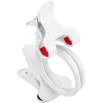 Тримач для смартфонів XoKo прищепка, гнучкий, 65 см, білий (XK-RM-C20-WHT) Вінниця - фото 2