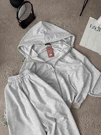 Женский спортивный прогулочный костюм двойка: кофта и штаны двунитка + турецкая рибана Одесса