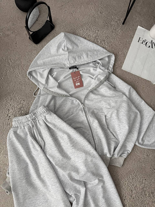 Женский спортивный прогулочный костюм двойка: кофта и штаны двунитка + турецкая рибана Одесса - изображение 6