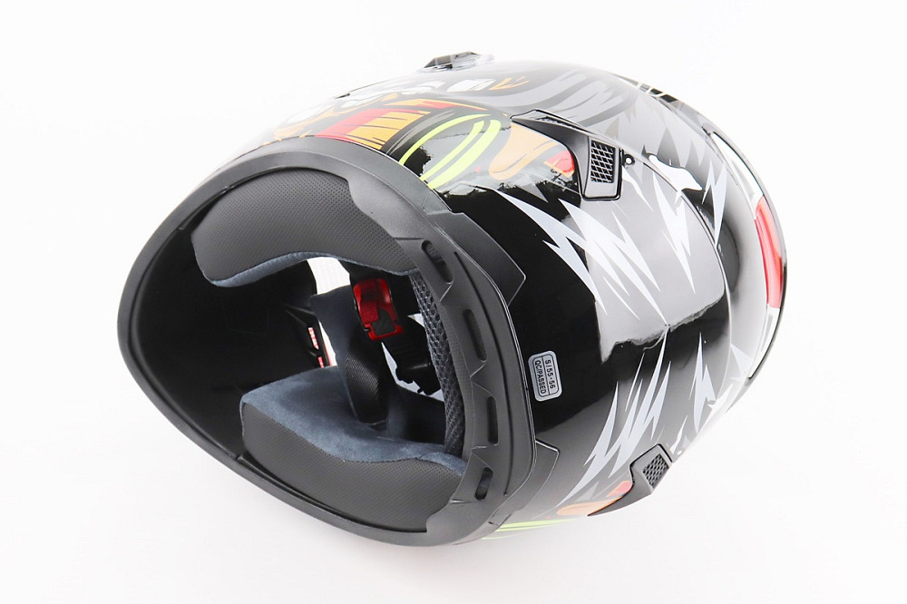 Шолом інтеграл, закритий+окуляри BLD-М61 S (55-56см), ЧОРНО-СІРИЙ "Buffalo" Київ - фото 2