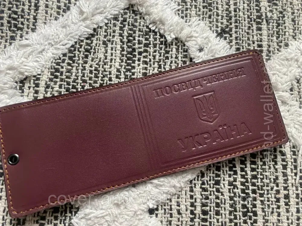 Універсальна обкладинка з гладкої глянсової шкіри "Посвідчення Україна" Київ - фото 2