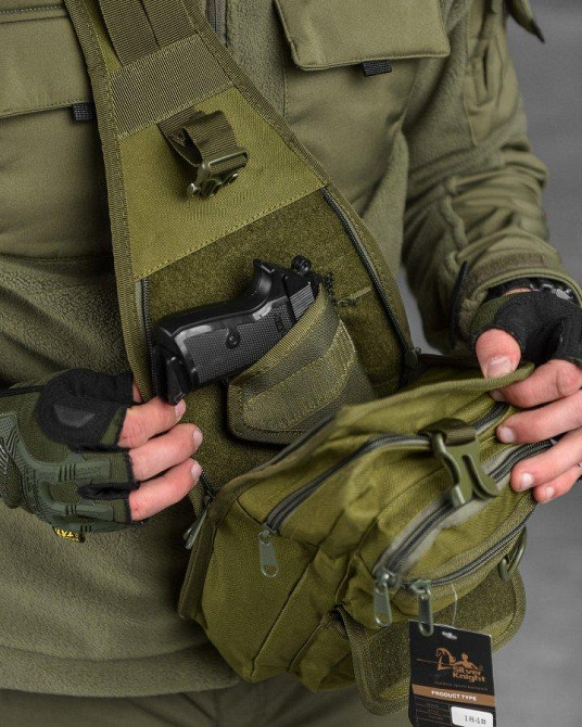 Рюкзак тактичний (Сумка-слінг) SILVER KNIGHT oliva Одеса - фото 9