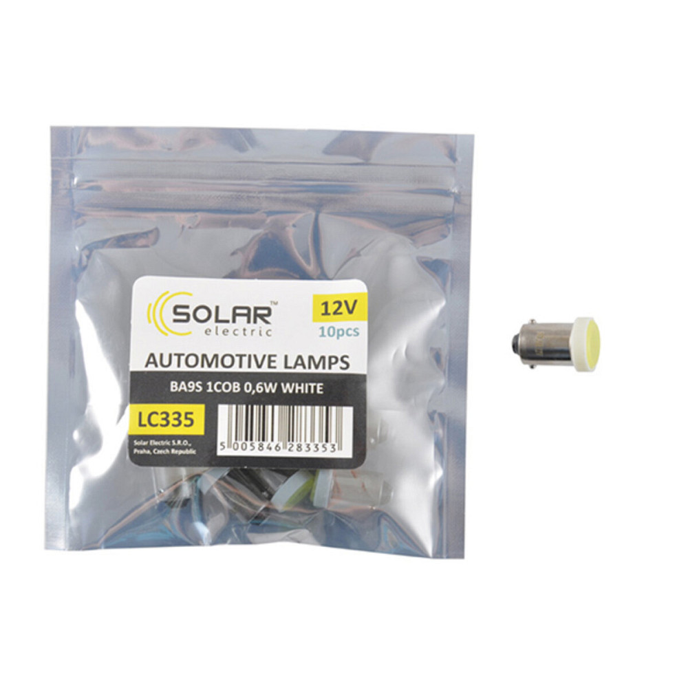 LED автолампа Solar 12V T8.5 BA9s 1COB 0,6W white 10шт Київ - фото 1