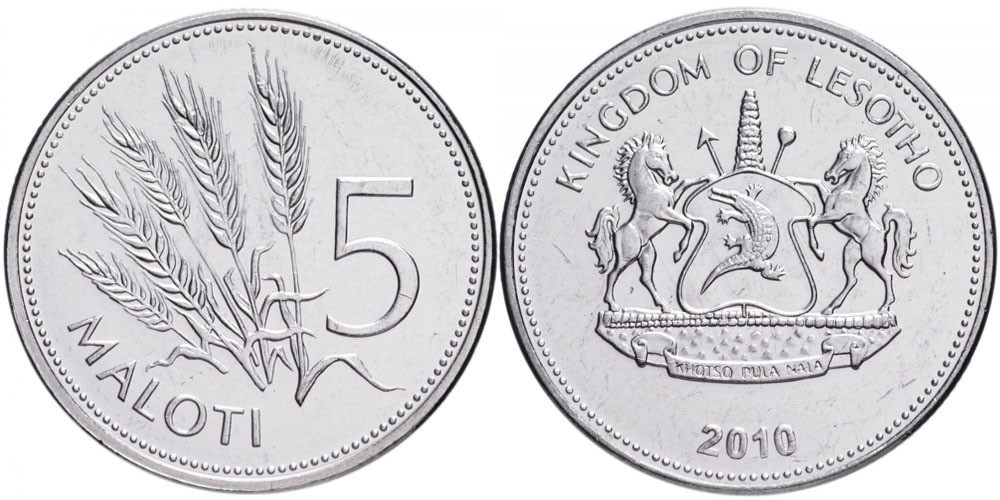 Lesotho Лесото 5 Maloti 2010 UNC Полтава - изображение 1